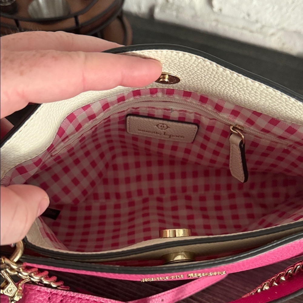 Nanette Lepore Pink Crossbody Bag with Gold Chain - Picture 7 of 8